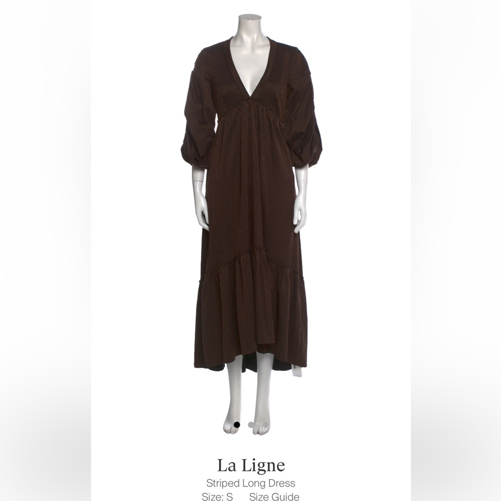 La Ligne brown striped dress